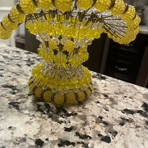 VTG MCM Safety Pin & Bead Basket tramp art granny core mid century vintage - Picture 4 of 9